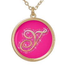 Collar de oro de la inicial "Y"