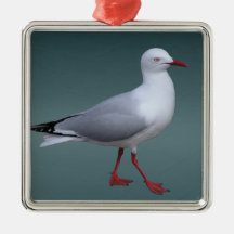 Collar de plata de la gaviota adorno de navidad