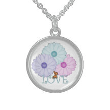 Collar del amor de la plata esterlina