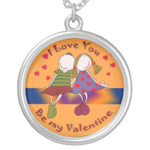 Collar del amor de la tarjeta del día de San Valen