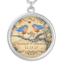 Collar del aniversario de los Bluebirds del vintag