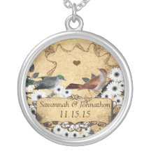 Collar del aniversario de los pájaros del amor del