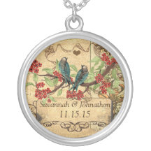 Collar del aniversario de los pájaros del trullo d
