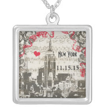 Collar del aniversario de New York City del vintag