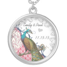 Collar del aniversario del pavo real del vintage d