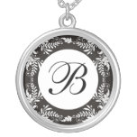 Collar del colgante de la letra B del monograma