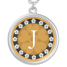 Collar del colgante de la letra J del monograma