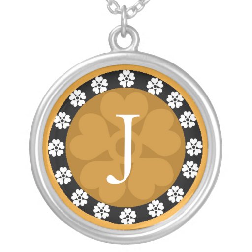 Collar del colgante de la letra J del monograma