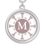 Collar del colgante de la letra M del monograma