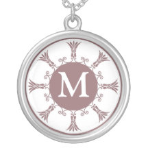 Collar del colgante de la letra M del monograma