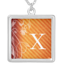 Collar del colgante de la letra X del monograma