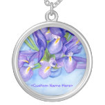 Collar del colgante de la pintura de la flor del f