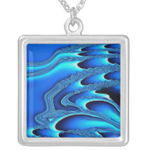 Collar del extracto de la onda de marea (añil)