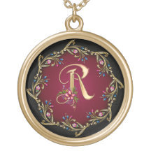 Collar del monograma de R
