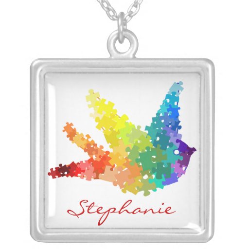 Collar del pájaro del rompecabezas de la concienci