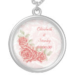 Collar del personalizado de los rosas rojos del vi