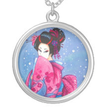 Collar del personalizado del arte del geisha de la