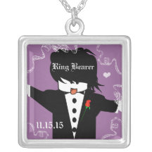 Collar del portador del anillo de bodas del pelo n