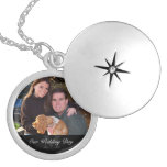 Collar del regalo de la foto - monograma + Texto d