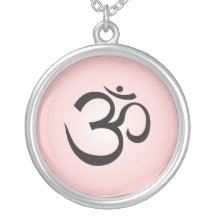 Collar del símbolo de Aum - rosa