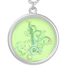 Collar del tatuaje de la guitarra