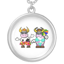 Collar divertido de los pares de la vaca de la pla