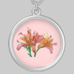Collar doble del Rosado-Naranja de los Daylilies collares