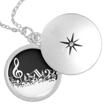 Collar embarullado de las notas musicales