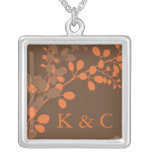 Collar exquisito de las vides (bronce y naranja)