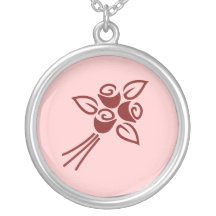Collar floral simple de las rosas rojas