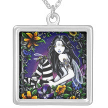"Collar gótico de la hada de la flor de Fae de la 