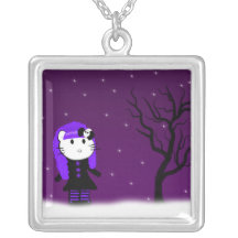 Collar gótico púrpura del gatito