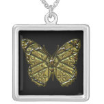 Collar grabado de la mariposa 2