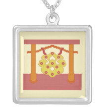Collar japonés del escudo del gongo