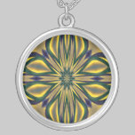Collar Jeweled de la mandala de la plata esterlina collares