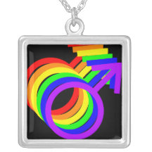 Collar masculino de los símbolos del arco iris