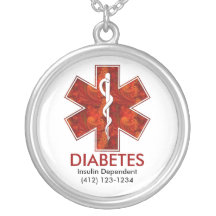 Collar médico   de la diabetes: Personalizable