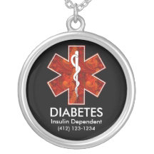 Collar médico de la identificación de la diabetes 