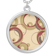 Collar moderno de las burbujas - beige