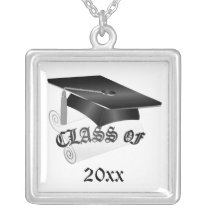 Collar negro de la graduación collares