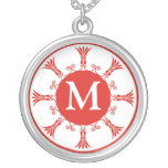Collar pendiente inicial de la letra M del monogra