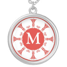 Collar pendiente inicial de la letra M del monogra
