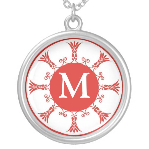 Collar pendiente inicial de la letra M del monogra
