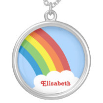 collar personalizado arco iris retro de los años 8 collares