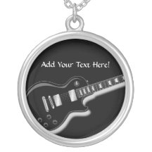 Collar personalizado negro de la música de la guit