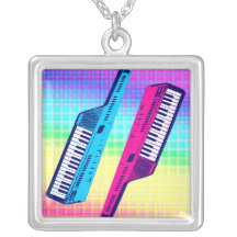 Collar retro de Keytar del vintage del tigre 80s d