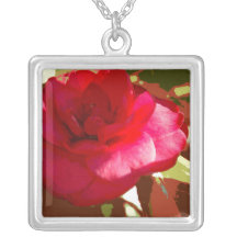 Collar rojo de la flor de Camelia