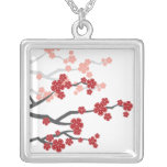 collar rojo de las flores de cerezo de Sakuras del
