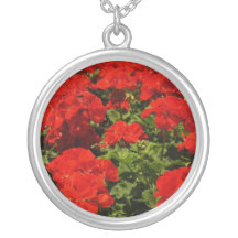 Collar rojo de los geranios