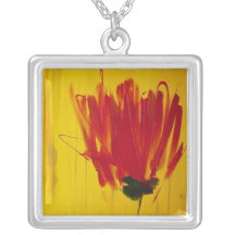 Collar rojo del tulipán